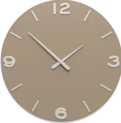 Orologio rotondo da parete moderno legno colore caffelatte