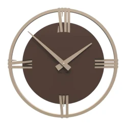 Orologio rotondo moderno a muro 30cm cioccolato