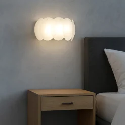 Ovalino ap2 ideal lux applique vetro curva per camera da letto