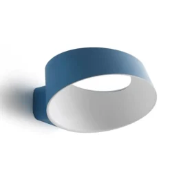 Oxygen stilnovo applique led 17w 3000k metallo azzurro dimmerabile