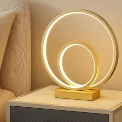 Oz tl on-off 2700k ideal lux abat-jour da comodino moderna ottone led