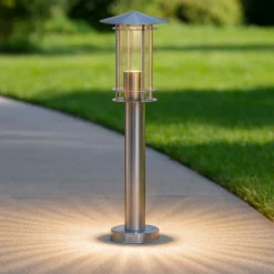 Paletto da esterno giardino acciaio inox lisio eglo