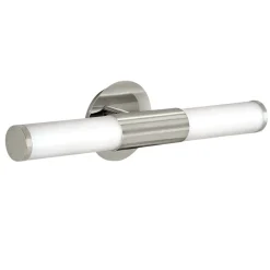 Palmera eglo applique da bagno moderno in vetro bianco 2 luci ip44