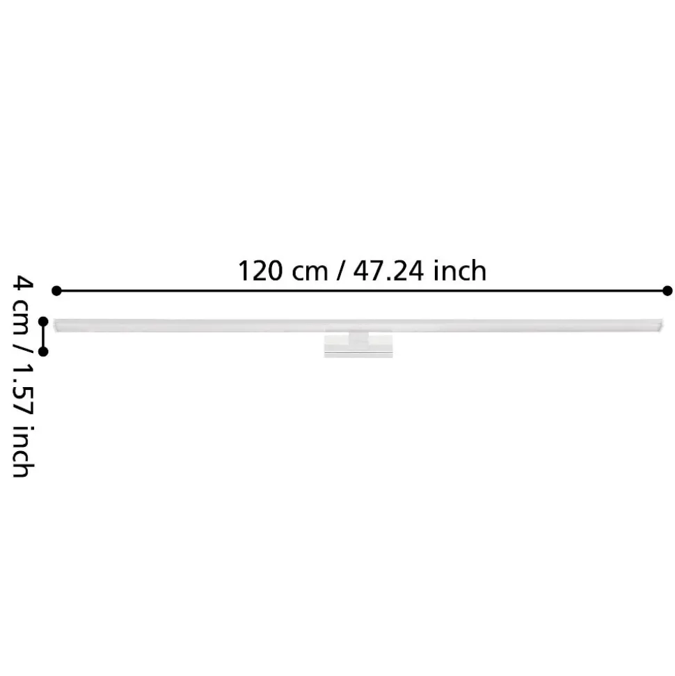 Pandella eglo applique da bagno cromo per specchio led 4000k ip44