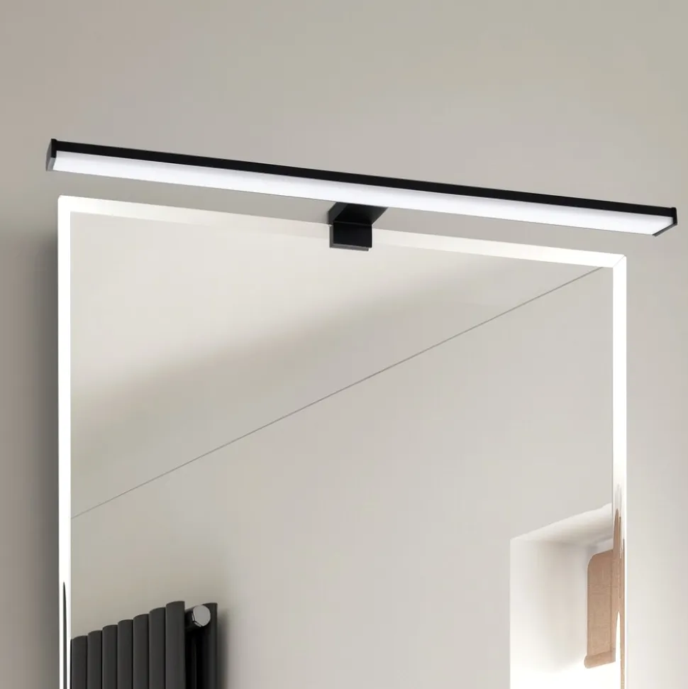 Pandella 2 eglo applique da bagno per specchio colore nero led 4000k ip44