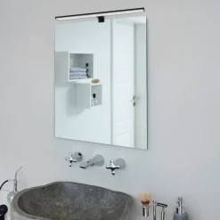 Pandella 2 eglo applique da bagno per specchio colore nero led 4000k ip44