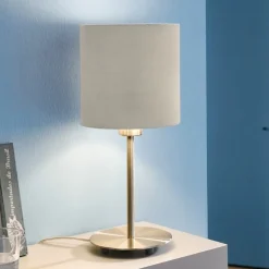 Pasteri eglo lampada da tavolo con paralume in tessuto