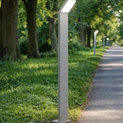 Path peren lampione da esterno ip65 grigio cemento led 3000k h90 cm