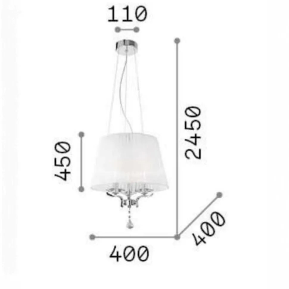 Pegaso sp3 ideal lux lampadario stanza da letto ottone