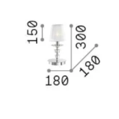 Pegaso tl1 small lampada da comodino a camera da letto cromo