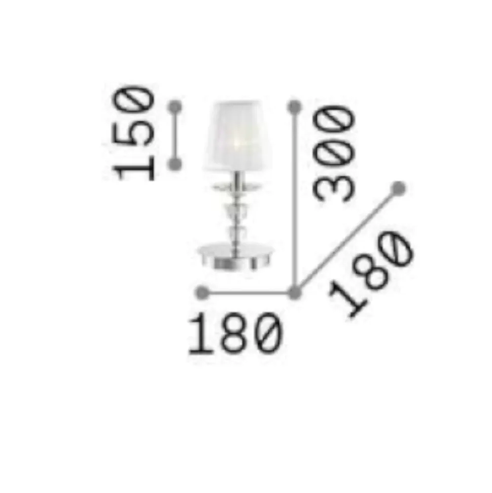 Pegaso tl1 small lampada da comodino a camera da letto cromo