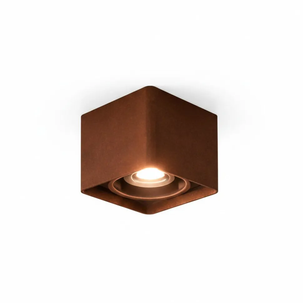 Perenz brick plafoniera da soffitto da esterno corten ip54 gu10