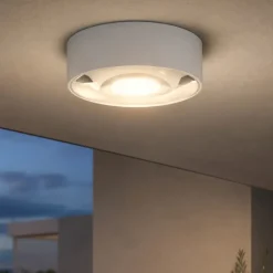 Perenz fanale plafoniera da esterno bianca led 3000k ip65
