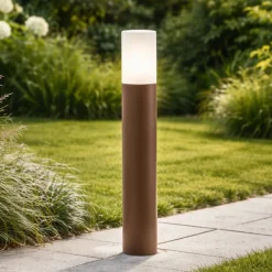 Perenz lampo lampione da giardino corten h60 cm e27