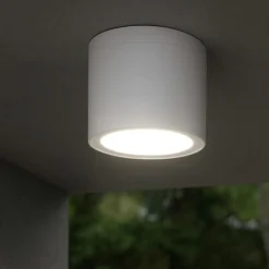 Perenz up plafoniera da soffitto per esterno bianco ip65 gx53 tondo
