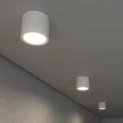 Perenz up plafoniera da soffitto per esterno bianco ip65 gx53 tondo