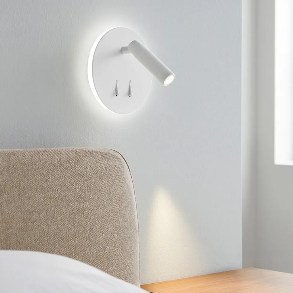 Perenz plug applique per comodino rotonda doppio led orientabile
