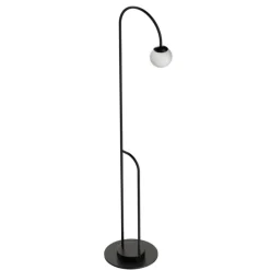 Piantana da esterno design ip65 nero sfera bianca led 3000k
