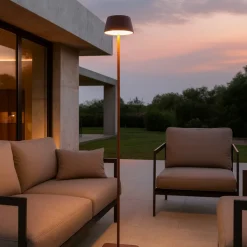 Piantana da esterno pure pt ideal lux marrone