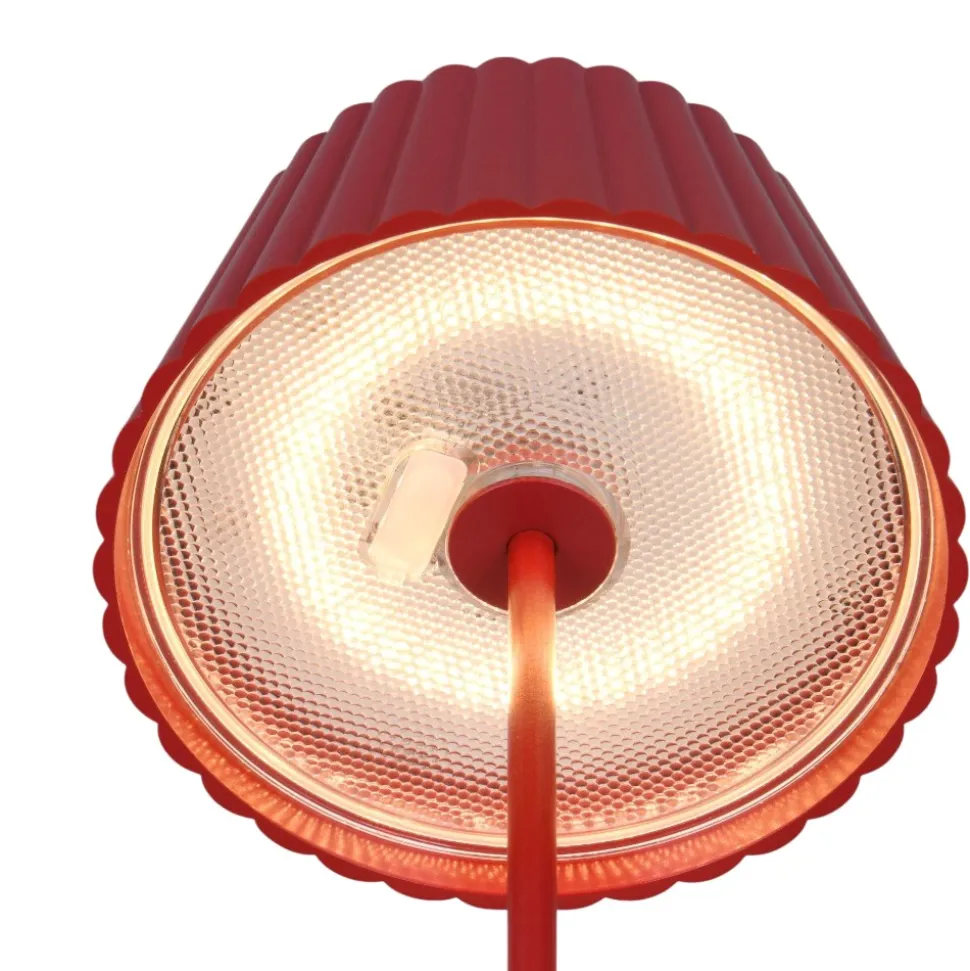 Piantana da esterno senza fili rossa led 3000k