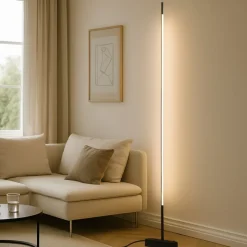 Piantana nera design moderna led 19w 3000k