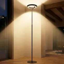 Piantana nera design moderna led 21w 2700k dimmerabile
