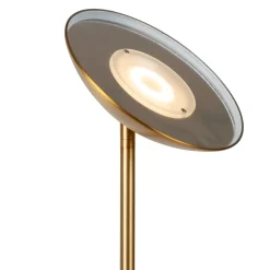 Piantana oro satinato led 20w 3000k dimmerabile parabola orientabile
