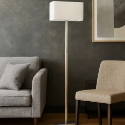 Piantana para hotel perenz illuminazione con paralume tessuto per soggiorno