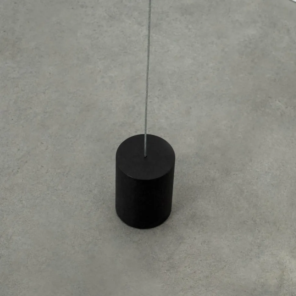Piantana pendente nera tubolare sospesa attacco a soffitto led 20w 3000k