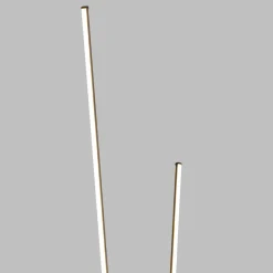 Piantana per salotto moderna nera due luci le dimmerabile 3000k