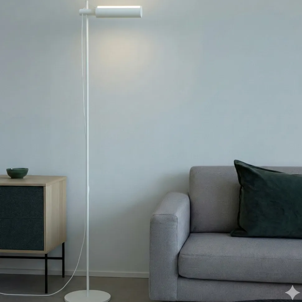 Piantana per ufficio bianca parabola luce orientabile ultima perenz led cct
