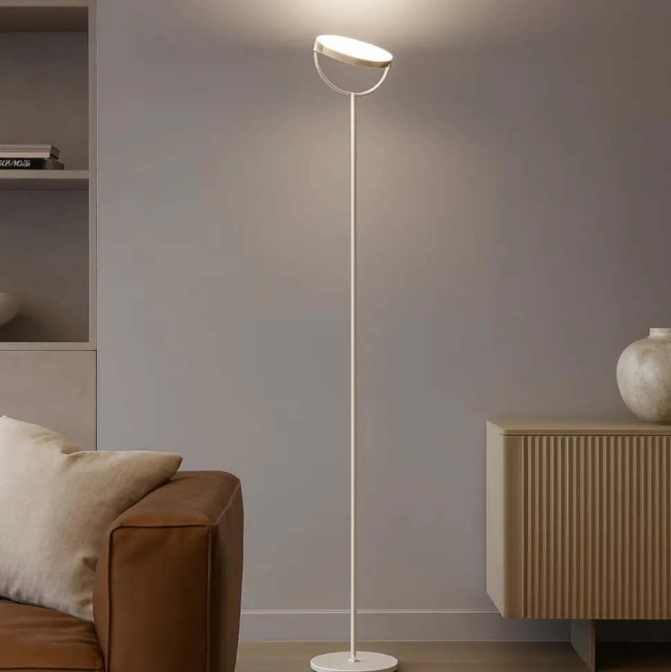 Piantana plato perenz bianca moderna led 3000k dimmerabile