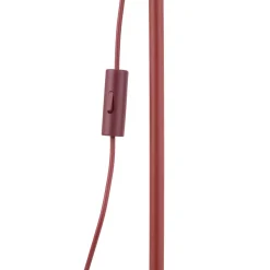 Piantana rossa design minimal da lettura per salotto