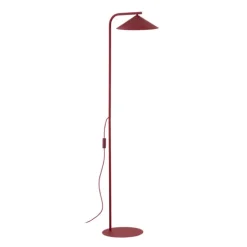 Piantana rossa design minimal da lettura per salotto