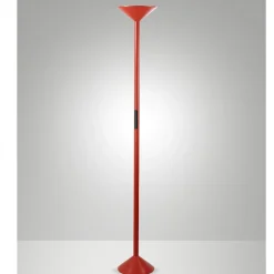 Piantana rossa moderna led 50w 2700k 3200k 4000k fabas luce tratto