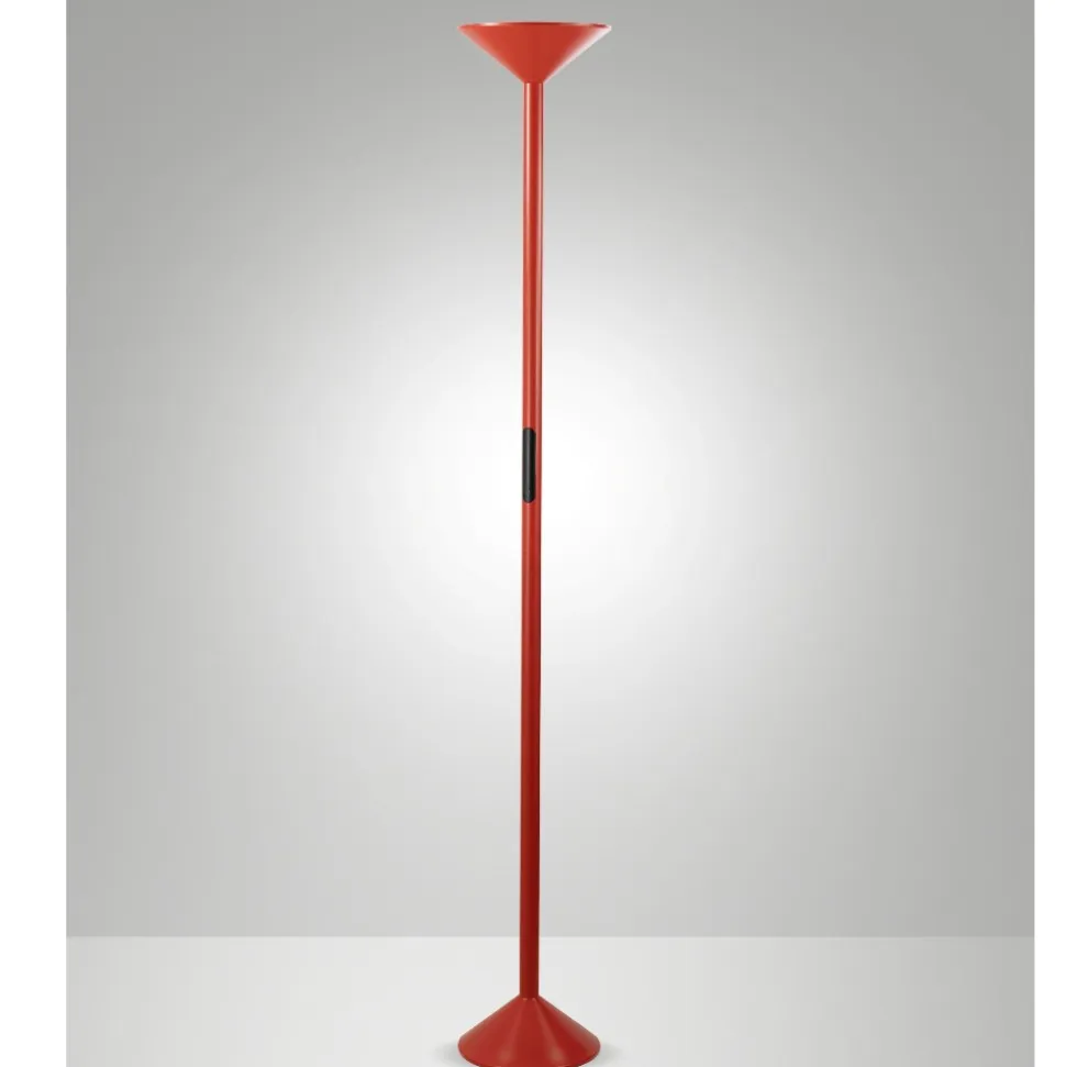 Piantana rossa moderna led 50w 2700k 3200k 4000k fabas luce tratto