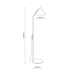 Piantana sabbia design moderno cono di metallo da lettura