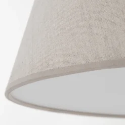 Piantana sabbia piccolo arco metallo paralume tessuto lino