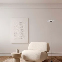 Piantana sospesa dal soffitto bianca design moderna led dimmerabile