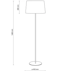 Piantana stelo sabbia paralume in tessuto beige