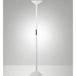 Piantana tratto bianca fabas luce led 50w 2700k 3200k 4000k moderna