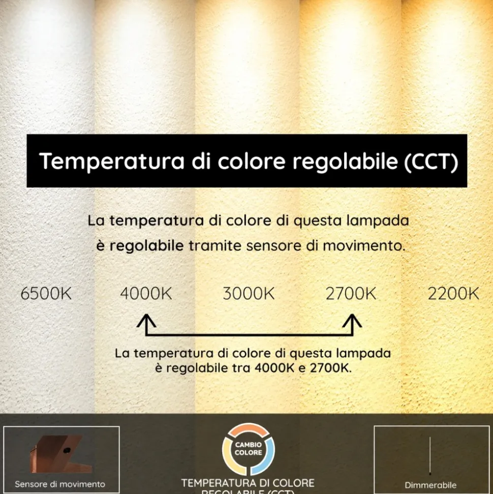 Piantana tubo led 26w 2700k 4000k dimmerabile moderna caffe