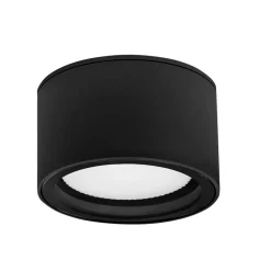Piccola plafoniera rotonda nera da esterno