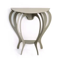 Piccola consolle design moderno metallo beige