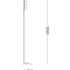 Ping pong pt4 piantana ideal lux bianca led 12w 3000k