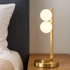 Ping pong tl2 ideal lux abat-jour lampada da comodino ottone