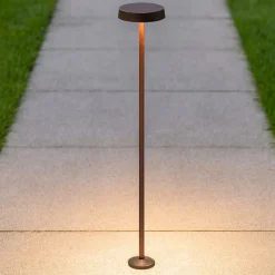Pistillo linea light lampione da giardino ip65 marrone h91 cm