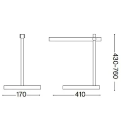 Pivot tl ideal lux lampada da scrivania led touch dimmer bianca moderna