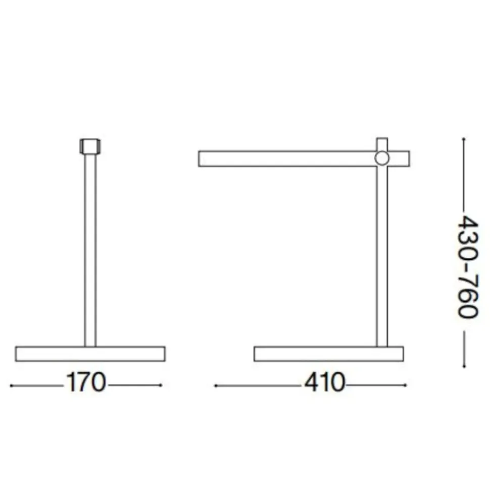 Pivot tl ideal lux lampada da scrivania led touch dimmer bianca moderna