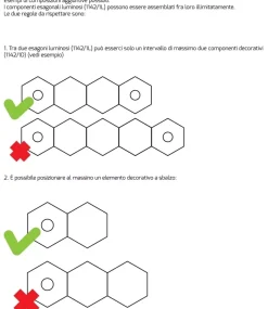 Placca decoro grigio antracite per plafoniera hexagon top light